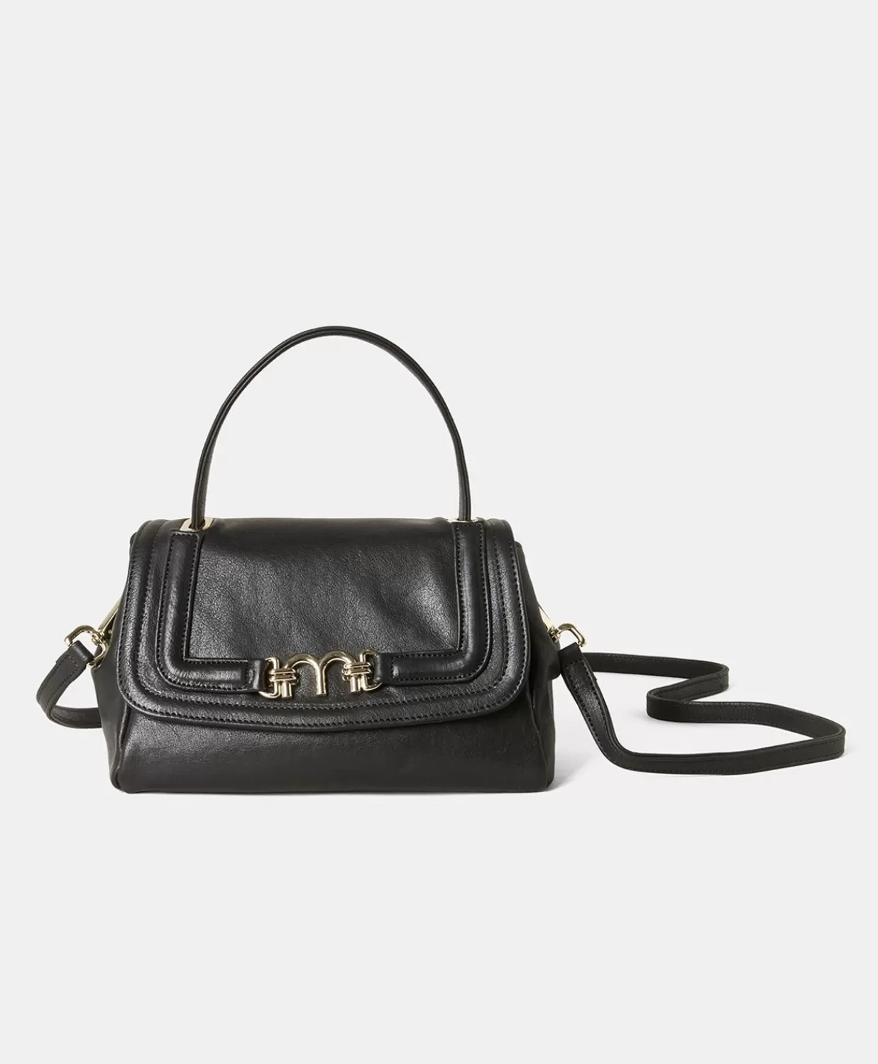 Donne Momonì Borse E Pochette-Borsa Petit Flore In Pelle - Nero